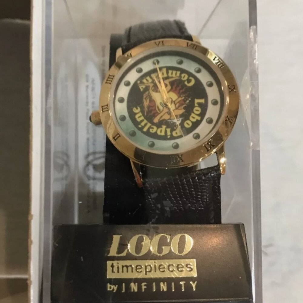 LOBO PIPELINE COMPANY LOGO TIMEPIECE BY INFINITY WATCH NEW NEEDS BATTERIES
